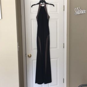 Black/tan prom dress
